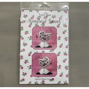 Just Nan ROSEBUD TWEET with embellishments Limited Edition Ornament